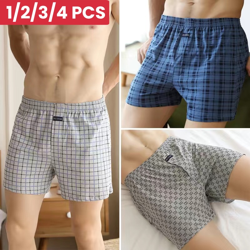 Boxer Brief Pack Cotton - 1/2/3/4PCS PLUS ขนาด M-XXXL ผ้าฝ้าย Aro