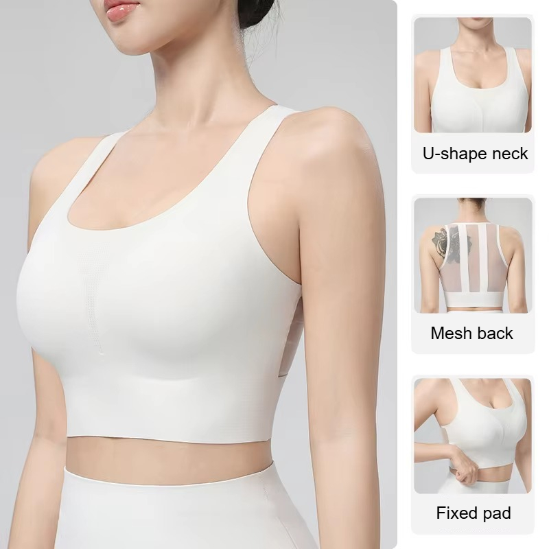 Quick Dry Underwear - เสื้อโยคะผู้หญิงสำหรับฤดูร้อน ชุดโยคะแบบชิ้นเดียว เสื้อออกกำลังกายโชว์หลังสวยงาม สปอร์ตบรา ระบายอากาศ แห้งเร็ว